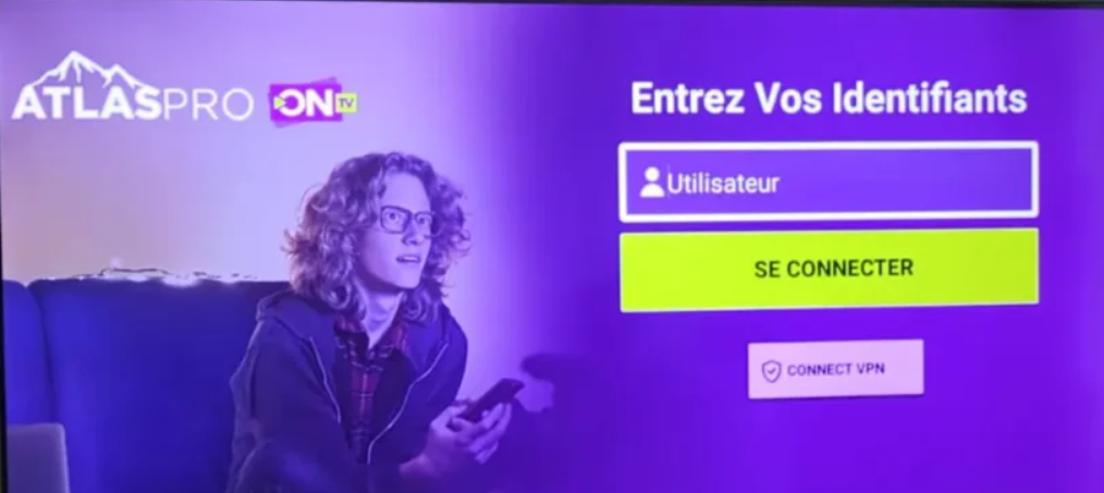 Interface Atlas Pro ONTV sur iPhone - Application iOS optimisée